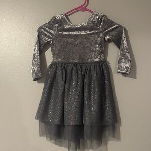 Glittery Gray Kids Dance Costume
